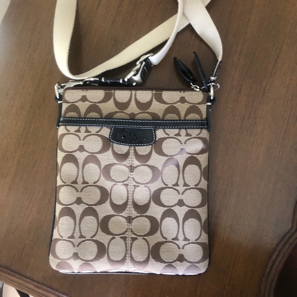 COACH Black Patten Monogram Crossbody